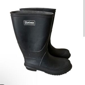 Lacrosse kids black rubber rain boots Sz
13